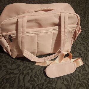 Stylish Light Pink Bag With Attachable Strap